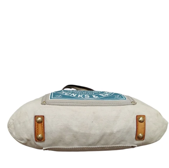 Louis Vuitton Limited Edition Globe Shopper Cabas Canvas Tote Bag Gently Loved - Picture 12 of 15